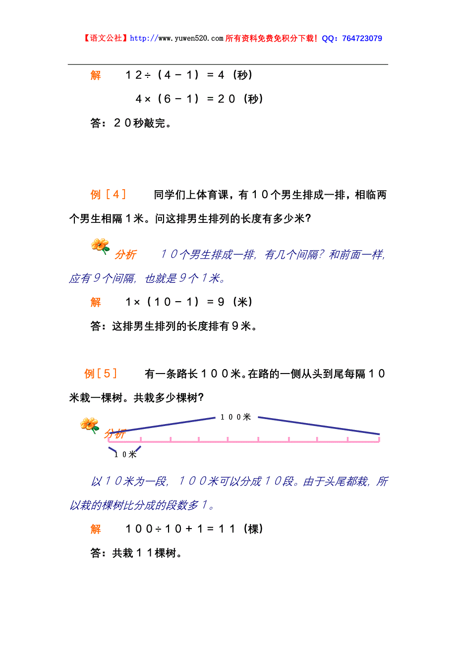 小学数学：植树问题_第3页