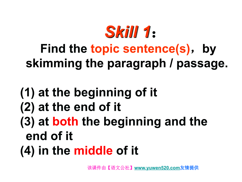 高考英语专题复习 如何找主题句课件_第3页