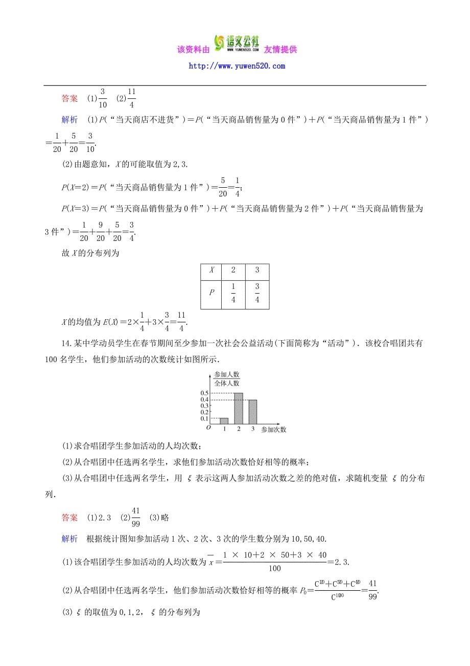 2016届高考数学一轮复习 题组层级快练79（含解析）_第5页