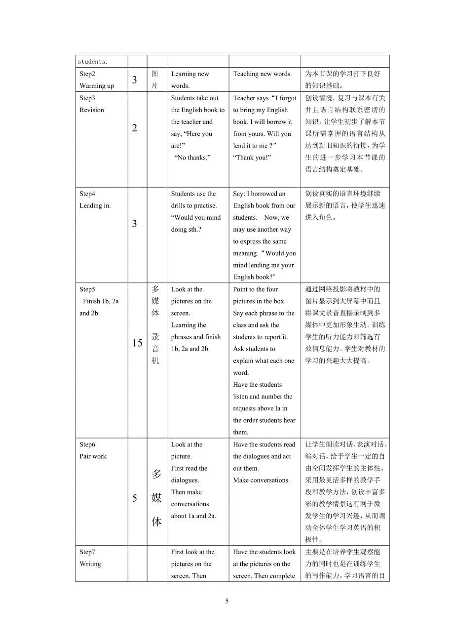 新目标8下Unit7 Section A说课教案_第5页