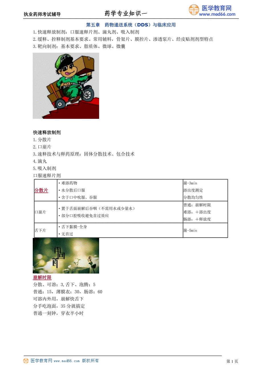 药学专业知识－基础学习班讲义_5_第1页