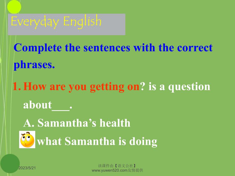 外研版英语必修5课件：Module 1 everyday english_第3页