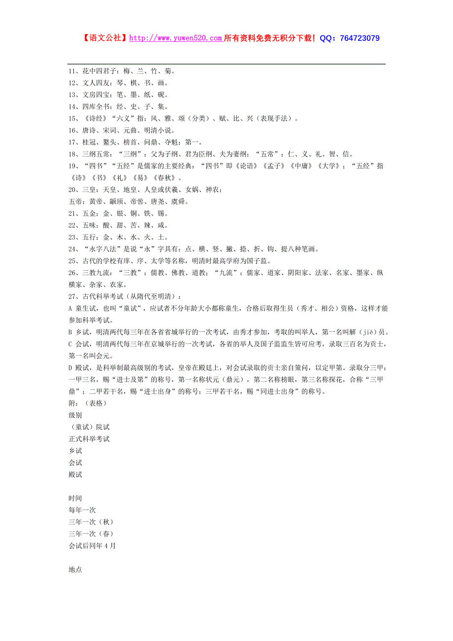 最全的初中文学常识汇总_第3页