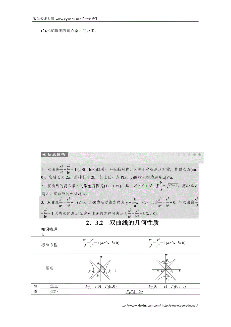 苏教版数学选修2-1：第2章 圆锥曲线与方程 2.3.2 课时作业（含答案）_第3页