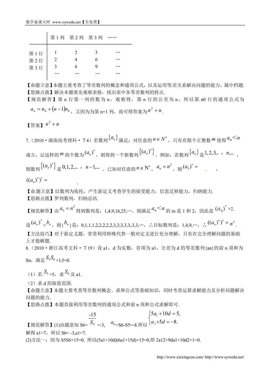 （新课标）高考数学考点专练（13）数列及等差数列_第3页