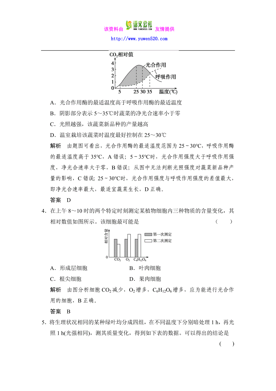 必修1第3单元第3讲 能量之源——光与光合作用_第2页