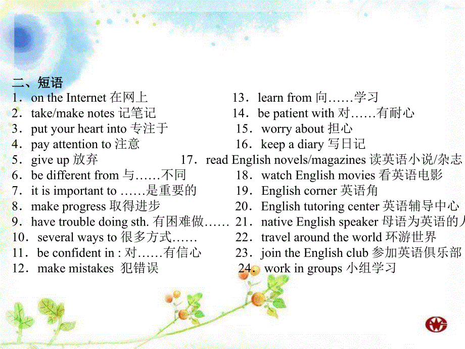 中考英语复习必备：《语言学习》ppt课件（23页）_第2页