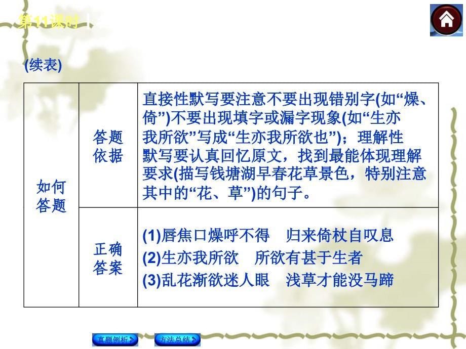 中考语文总复习（11）积累与运用：名句默写ppt课件_第5页