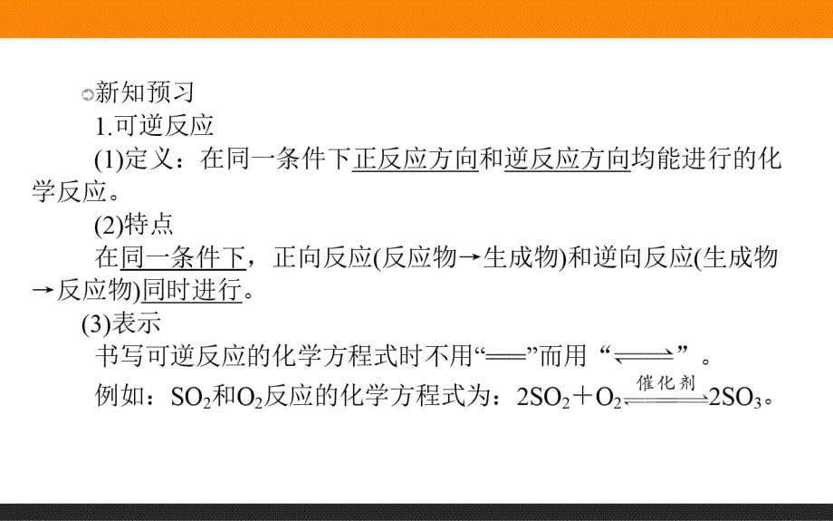 【人教版】2016年必修二：2.3.2《化学反应的限度、化学反应条件的控制》课件_第5页