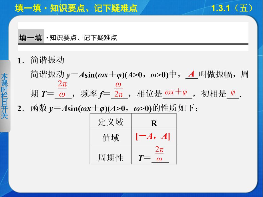 【人教B版】高一数学必修四：1.3.1《正弦函数的图象与性质（5）》ppt课件_第3页