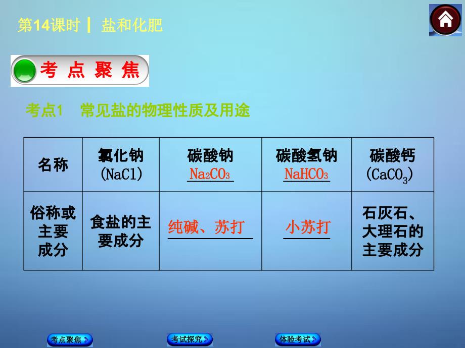 中考化学基础系统复习：第14课时《盐和化肥》ppt课件_第2页