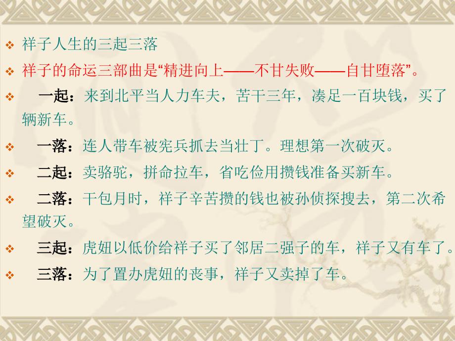 中考语文名著导读复习：《骆驼祥子》ppt课件_第4页