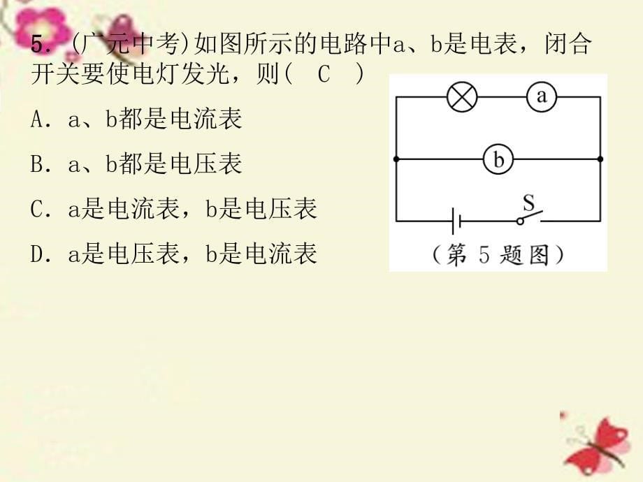 【人教版】九年级物理：专题2《电压表、电流表和滑动变阻器》ppt课件_第5页