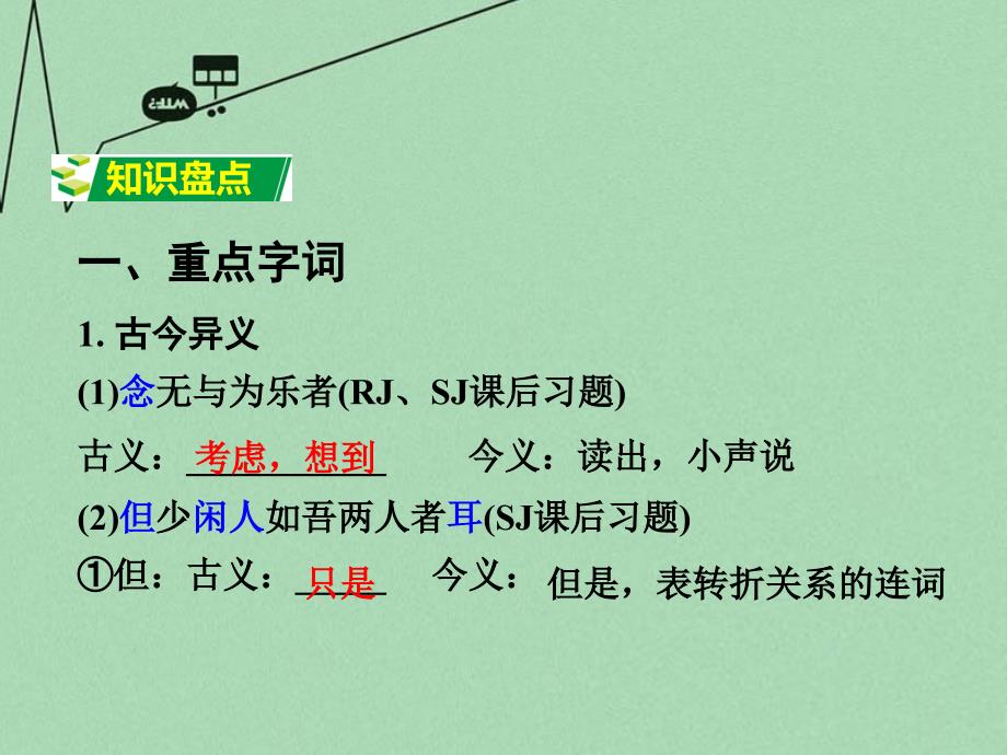 中考语文 第一部分 古代诗文阅读 专题一 文言文阅读 第18篇 记承天寺夜游课件_第2页