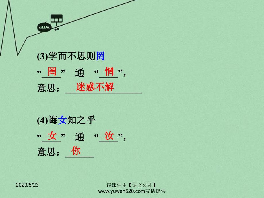 中考语文 第一部分 古代诗文阅读 专题一 文言文阅读 第1篇《论语》十二章课件_第3页