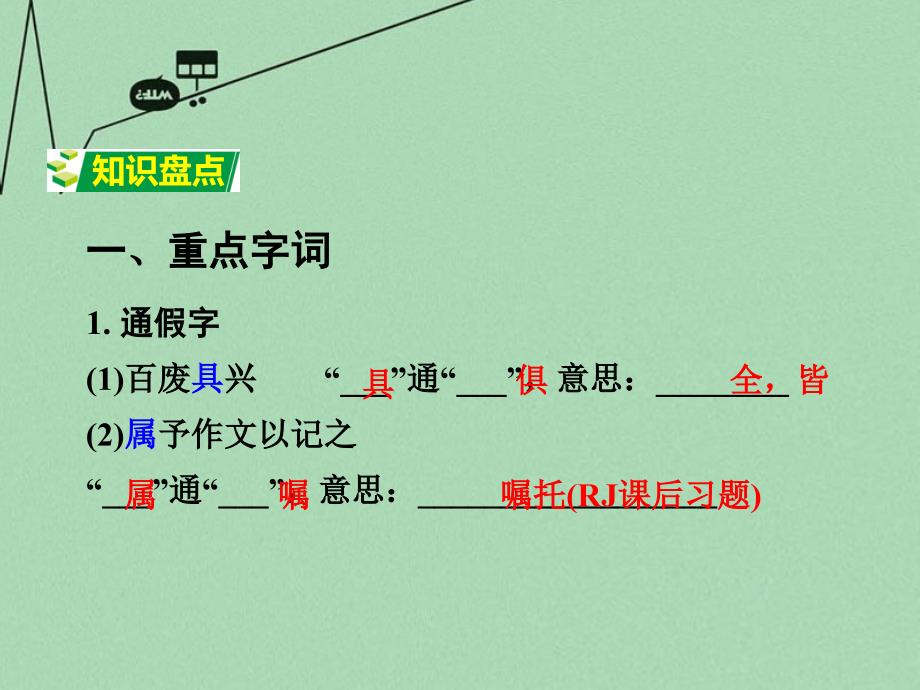 中考语文 第一部分 古代诗文阅读 专题一 文言文阅读 第15篇 岳阳楼记课件_第2页