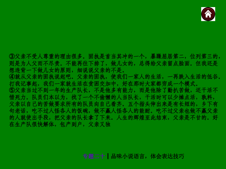 中考语文总复习探究ppt课件：品味小说语言，体会表达技巧（33页）_第3页