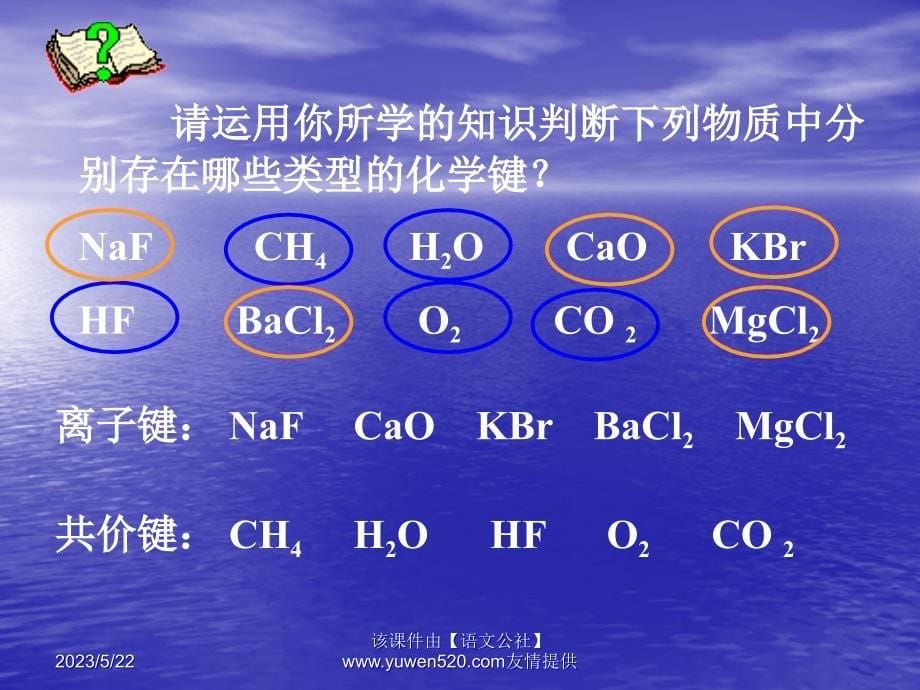 （鲁科版）化学必修二同课异构课件：2.1.2化学键与物质类别（B案）_第5页