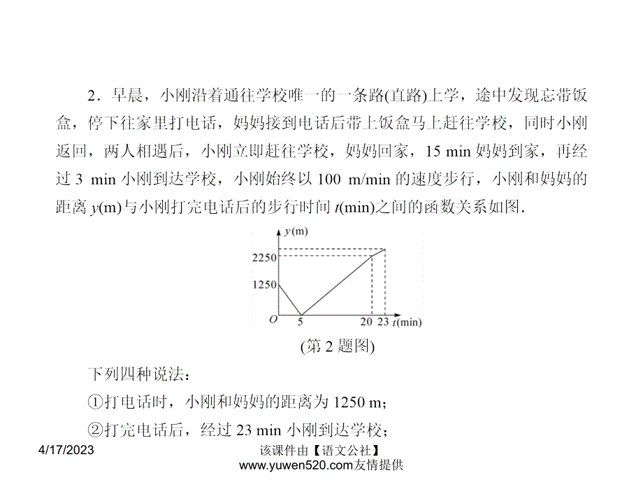 中考数学课后强化训练：第45课《选择、填空压轴题》ppt课件_第3页