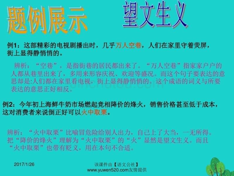 中考语文复习 语音与汉字 成语的运用课件_第5页