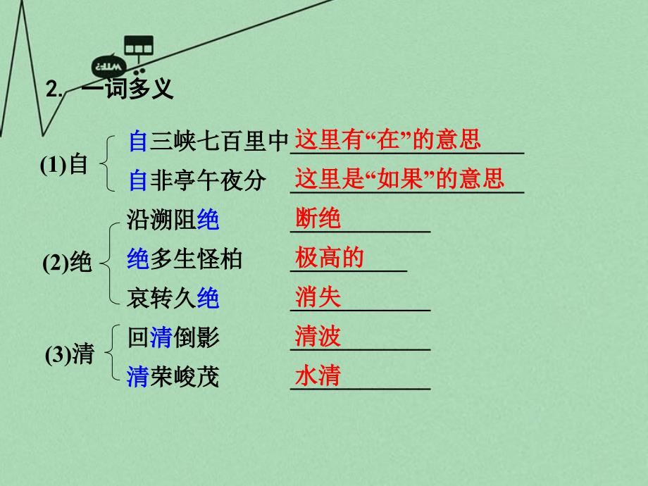 中考语文 第一部分 古代诗文阅读 专题一 文言文阅读 第11篇 三峡课件_第3页