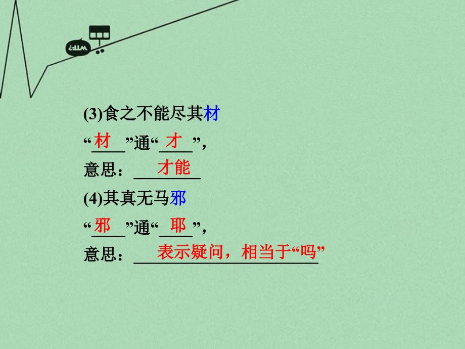 中考语文 第一部分 古代诗文阅读 专题一 文言文阅读 第12篇 马说课件_第3页