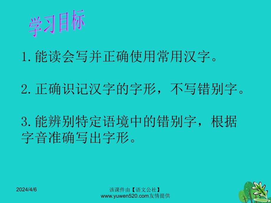 中考语文复习 语音与汉字 语音(汉字)课件_第3页