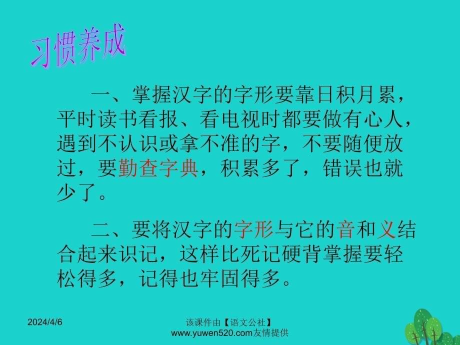 中考语文复习 语音与汉字 语音(汉字)课件_第5页