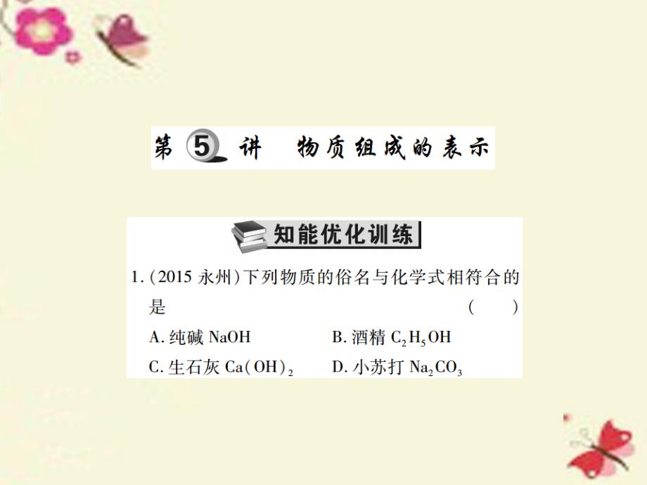 中考化学基础知识过关：1.5《物质组成的表示》（精练）课件_第1页