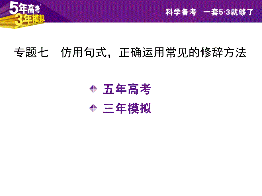 专题七 仿用句式，正确运用常见的修辞方法_第2页