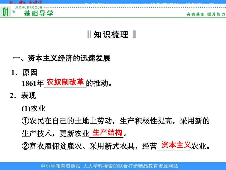 2013人教版选修1第3课《农奴制改革与俄国的近代化》课件_第3页