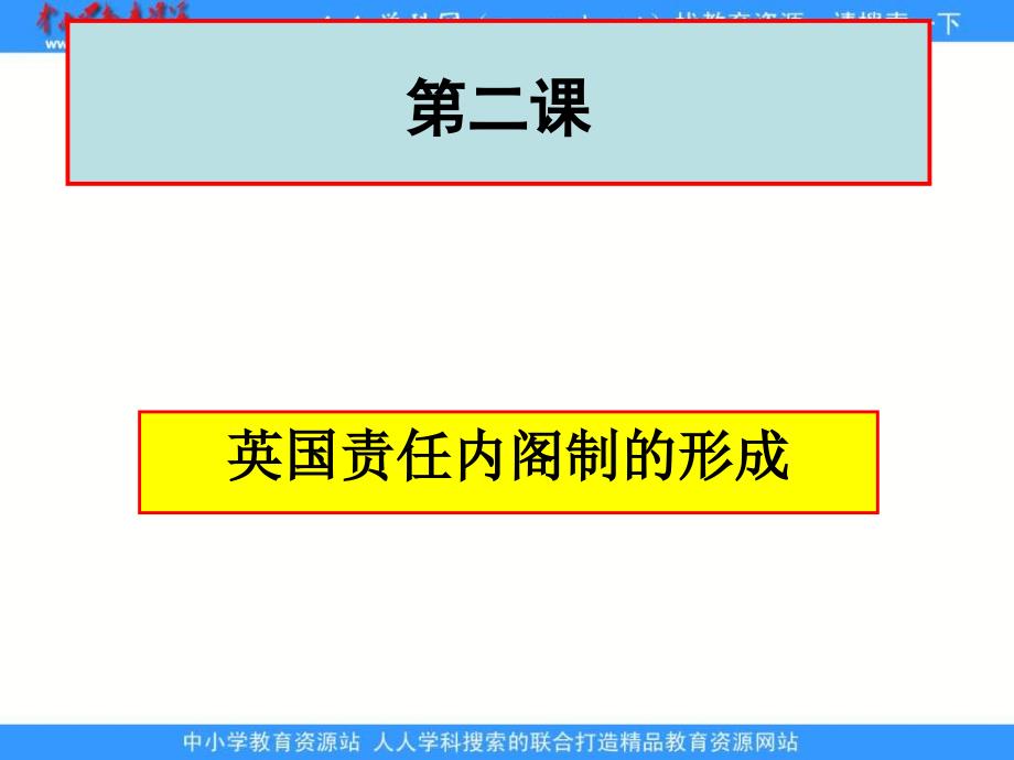 2013人教版选修2《英国责任制内阁的形成》课件2_第1页