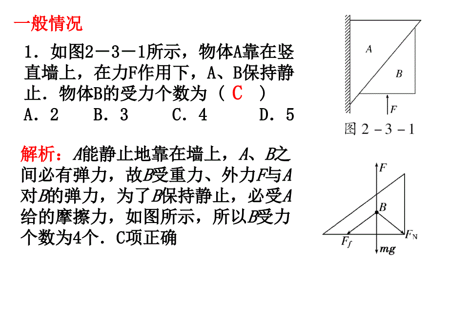 山东省冠县武训高级中学高三物理复习课件受力分析_第3页