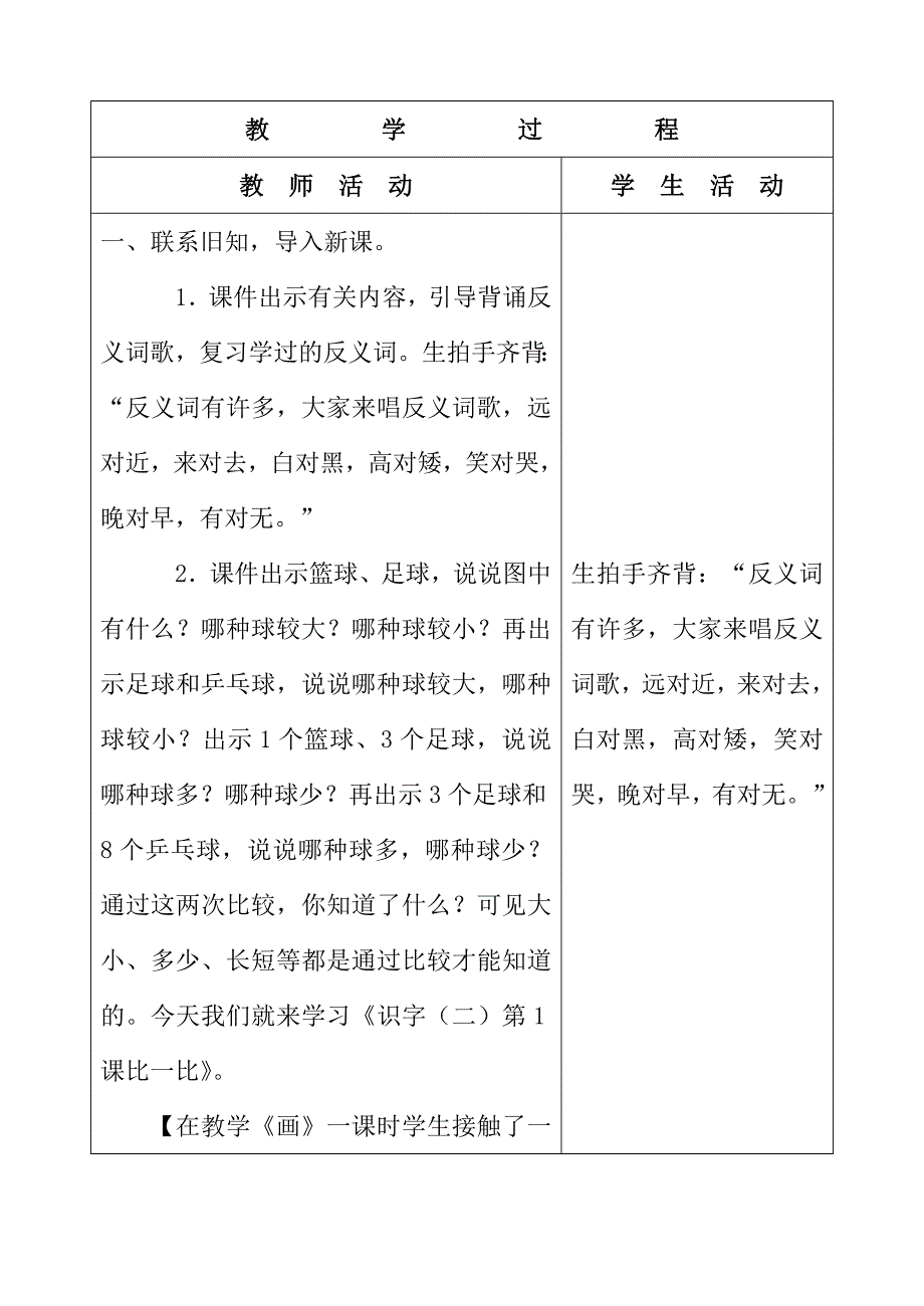 小学语文第一册单元五教学设计表_第3页