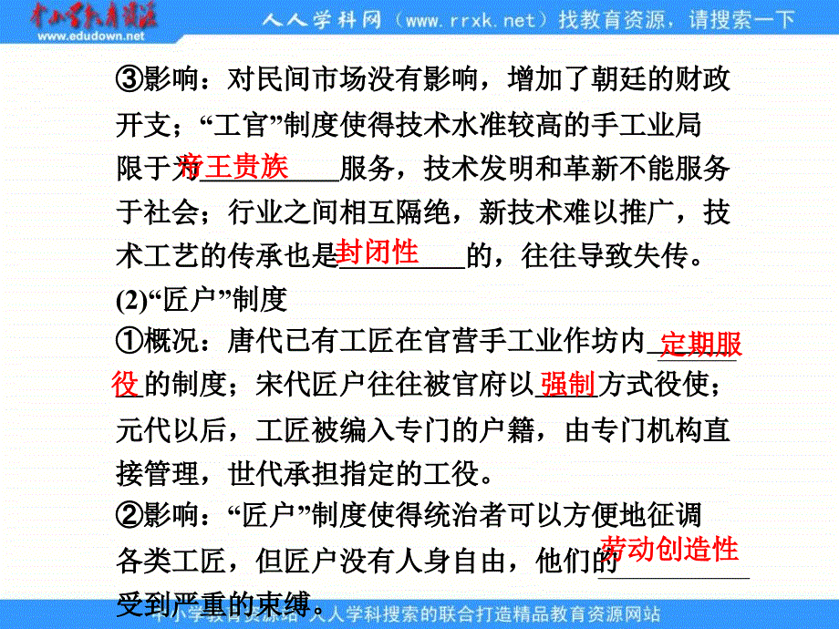 人民版历史必修2《古代中国的手工业经济》课件2_第3页