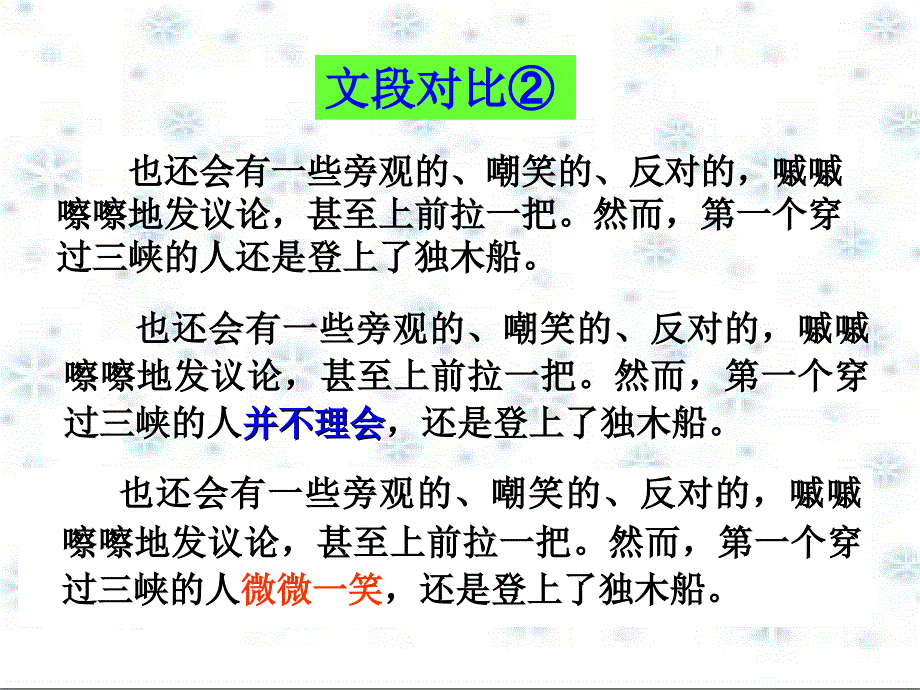 高中语文人教新课标必修二表达交流直面挫折——学习描写课件_第4页