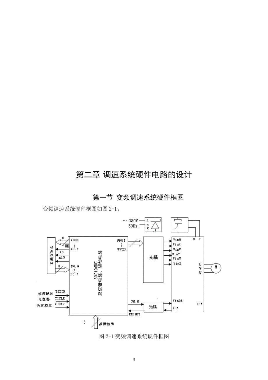 交流电机VF协调控制变频调速系统的设计_第5页