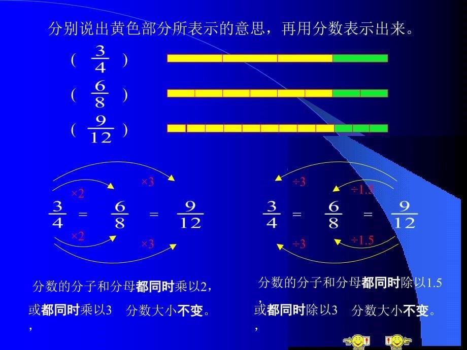 人教版小学四年级数学分数的基本性质1_第5页