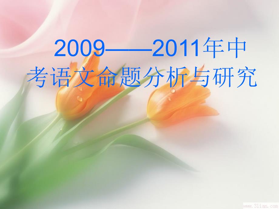 2009-2011中考语文命题分析与研究_第1页