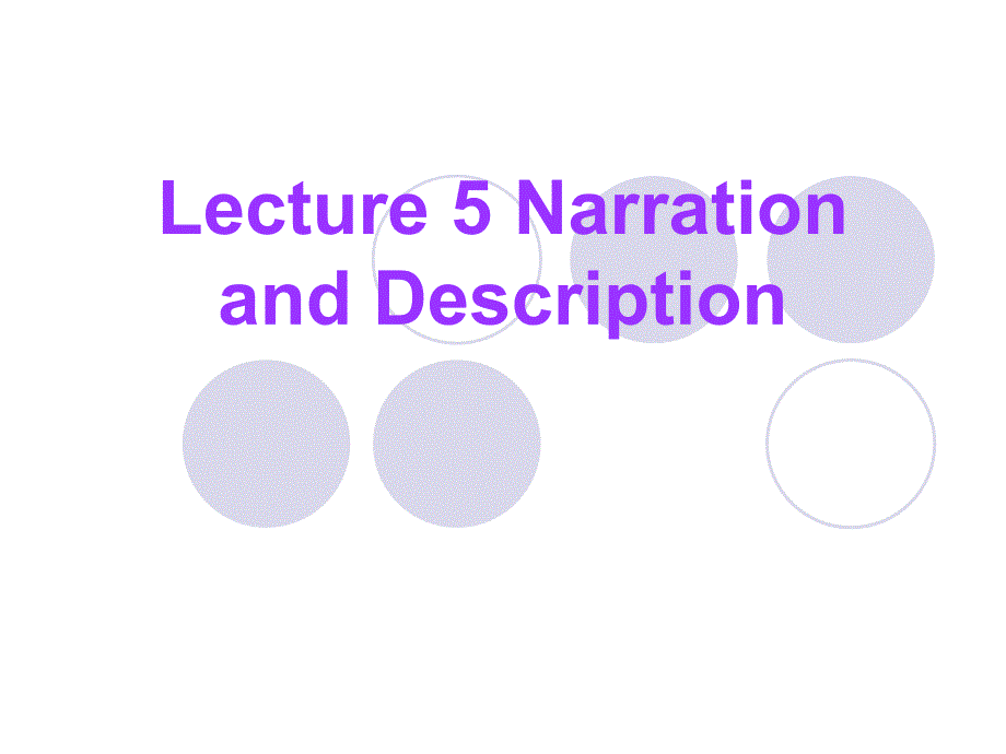 英语写作Lecture5Narration_第1页