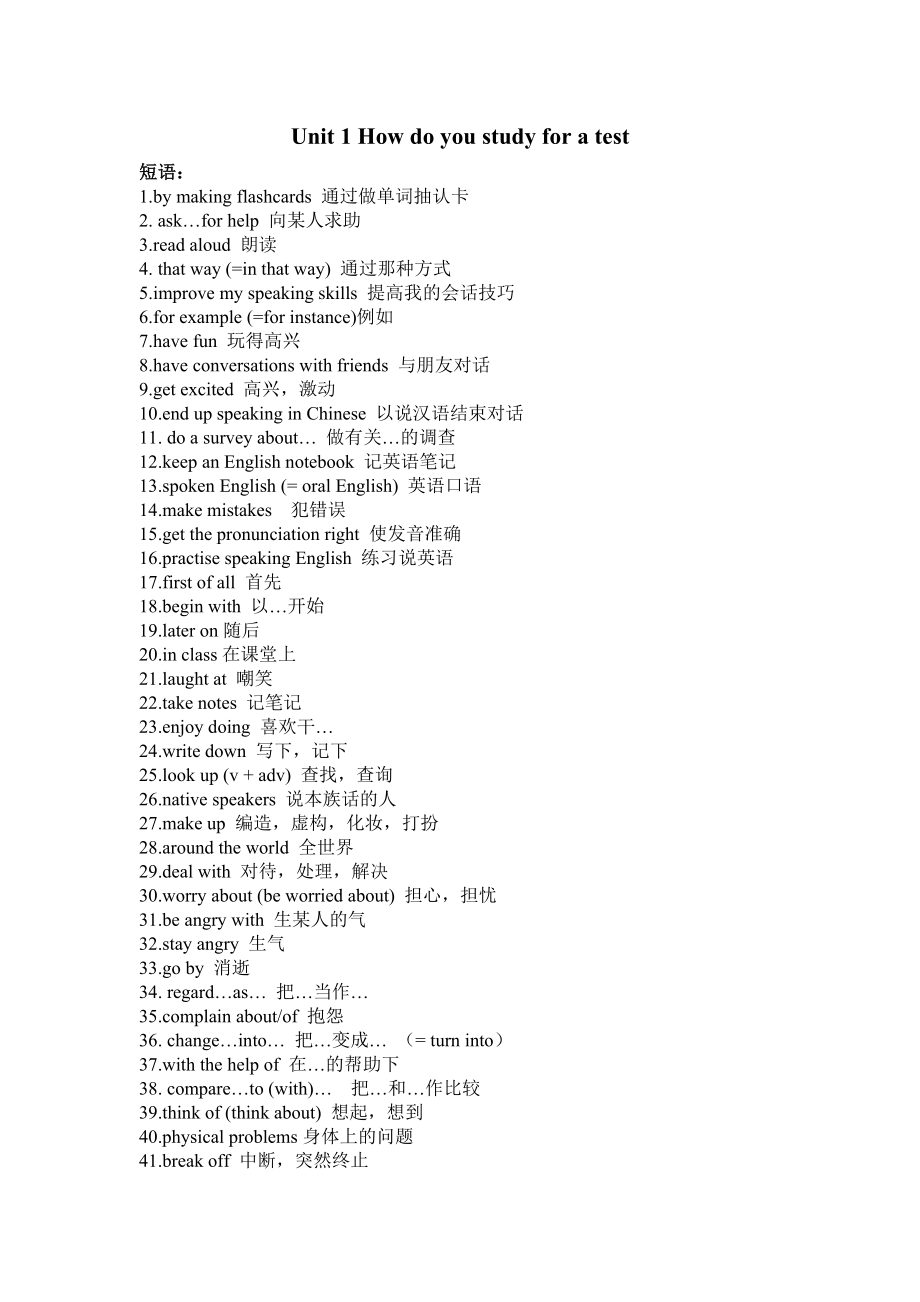 人教版九年级英语知识点及习题_第2页