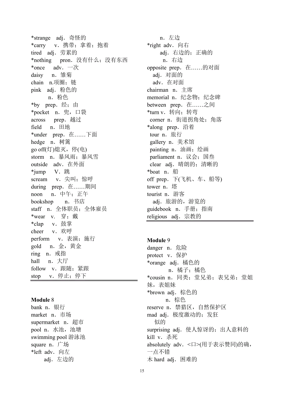 八年级英语课本上册单词_第4页