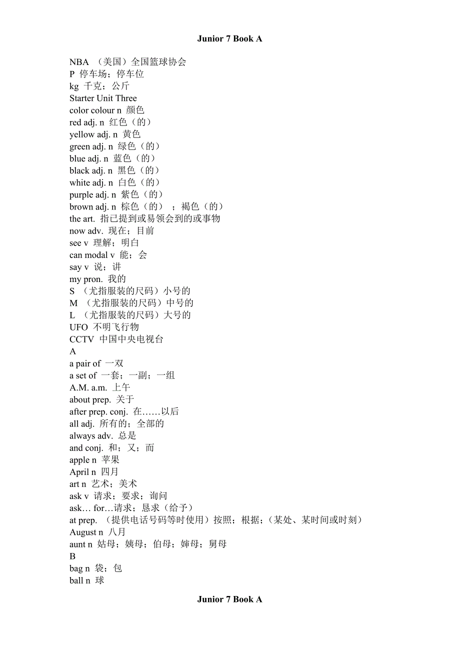 人教2012七年级和八年级英语课本单词s版_第2页