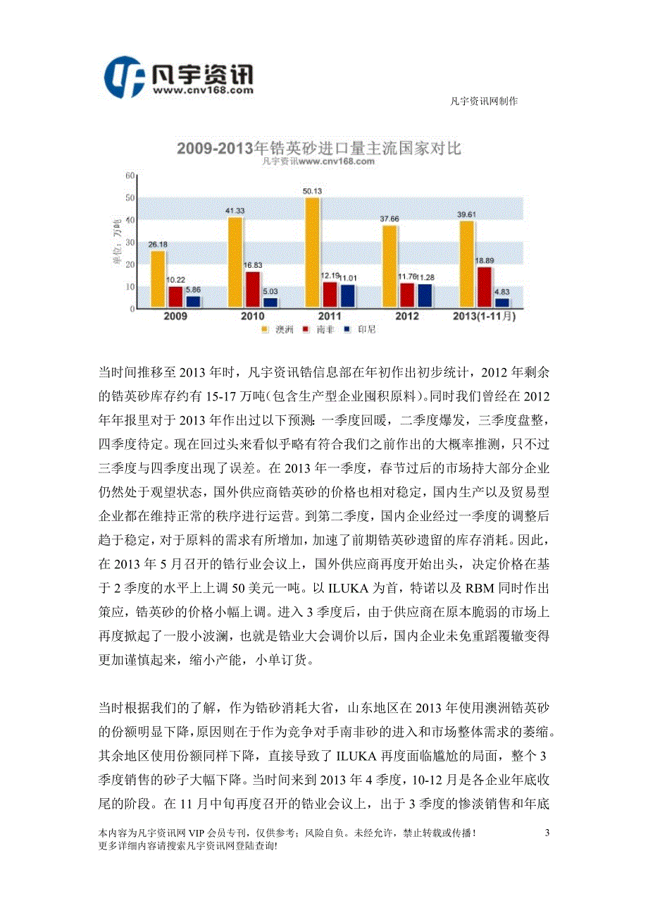 国外锆英砂供应商2009-2013年_第3页