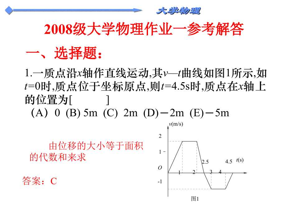 【普通物理】作业解答1_第1页