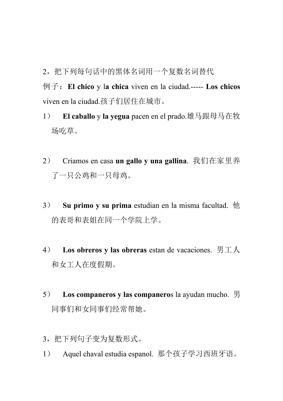 西班牙语语法讲解及练习_第4页