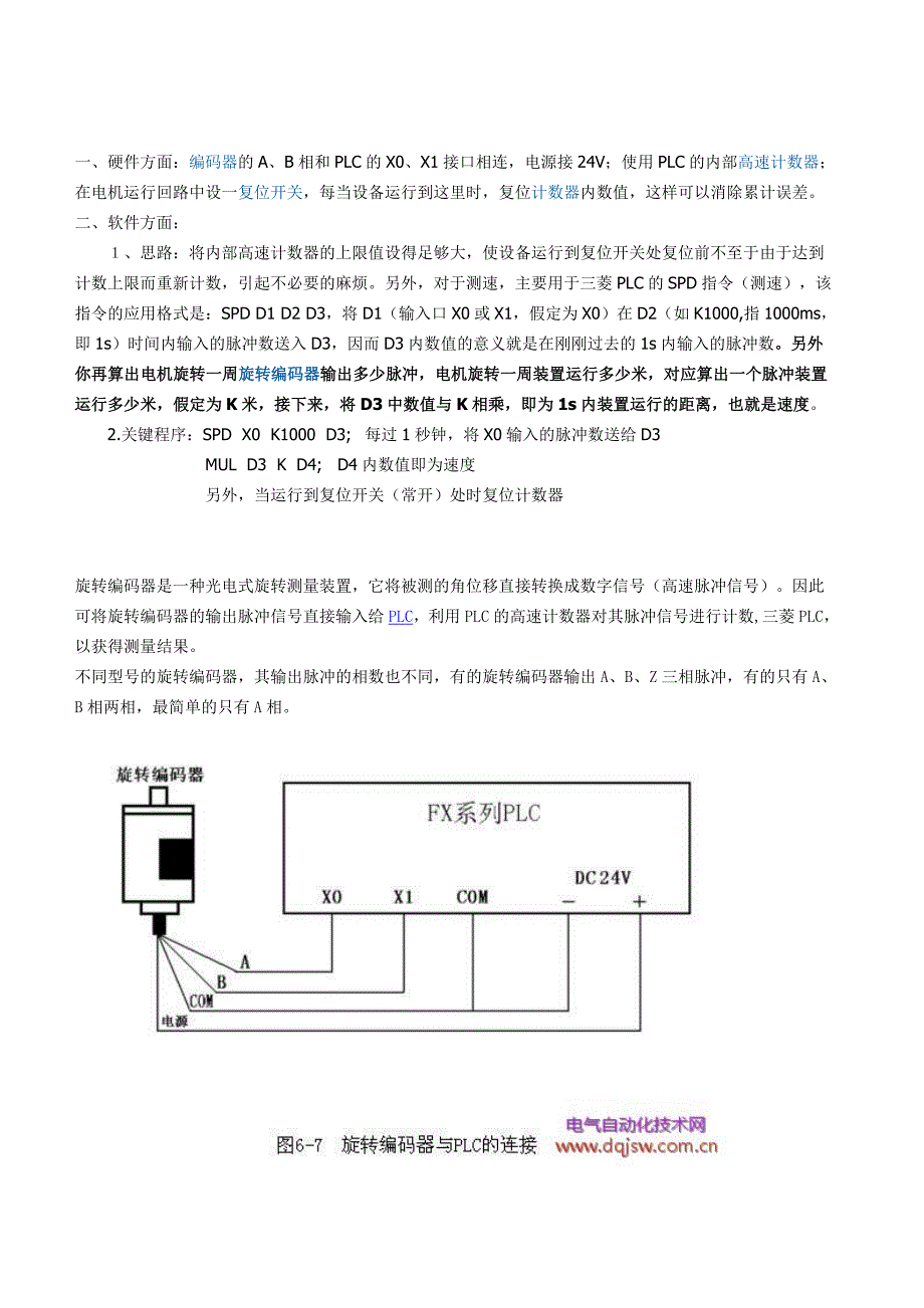编码器测速的三菱plc程序_第1页