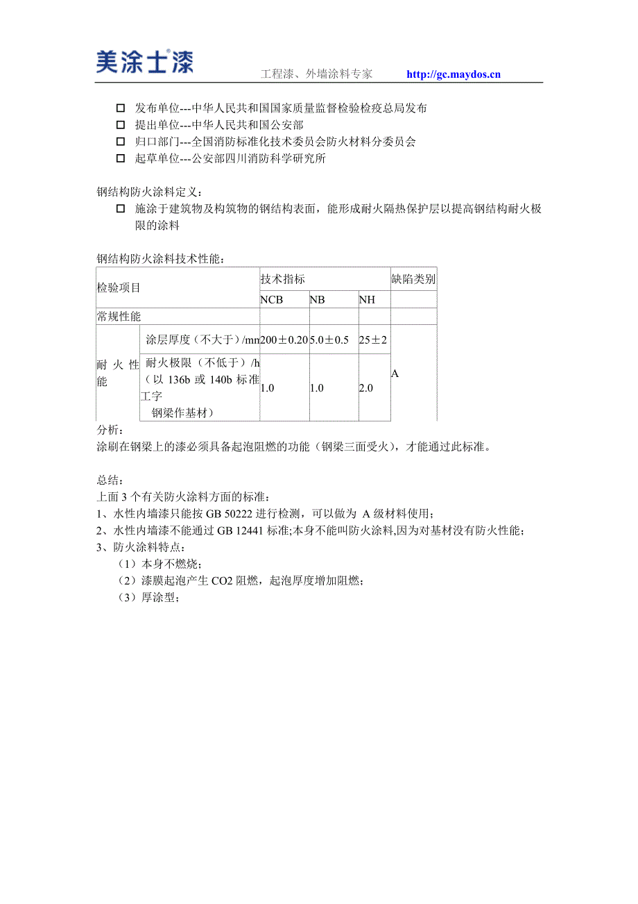 涂料相关标准-防火涂料标准_第3页