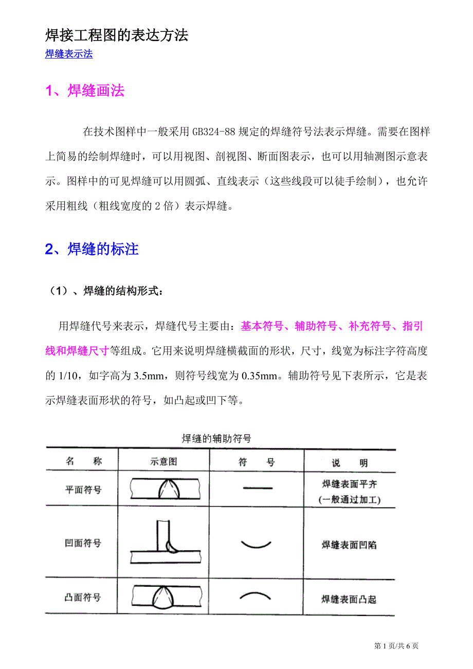 焊接工程图的表达方法_第1页