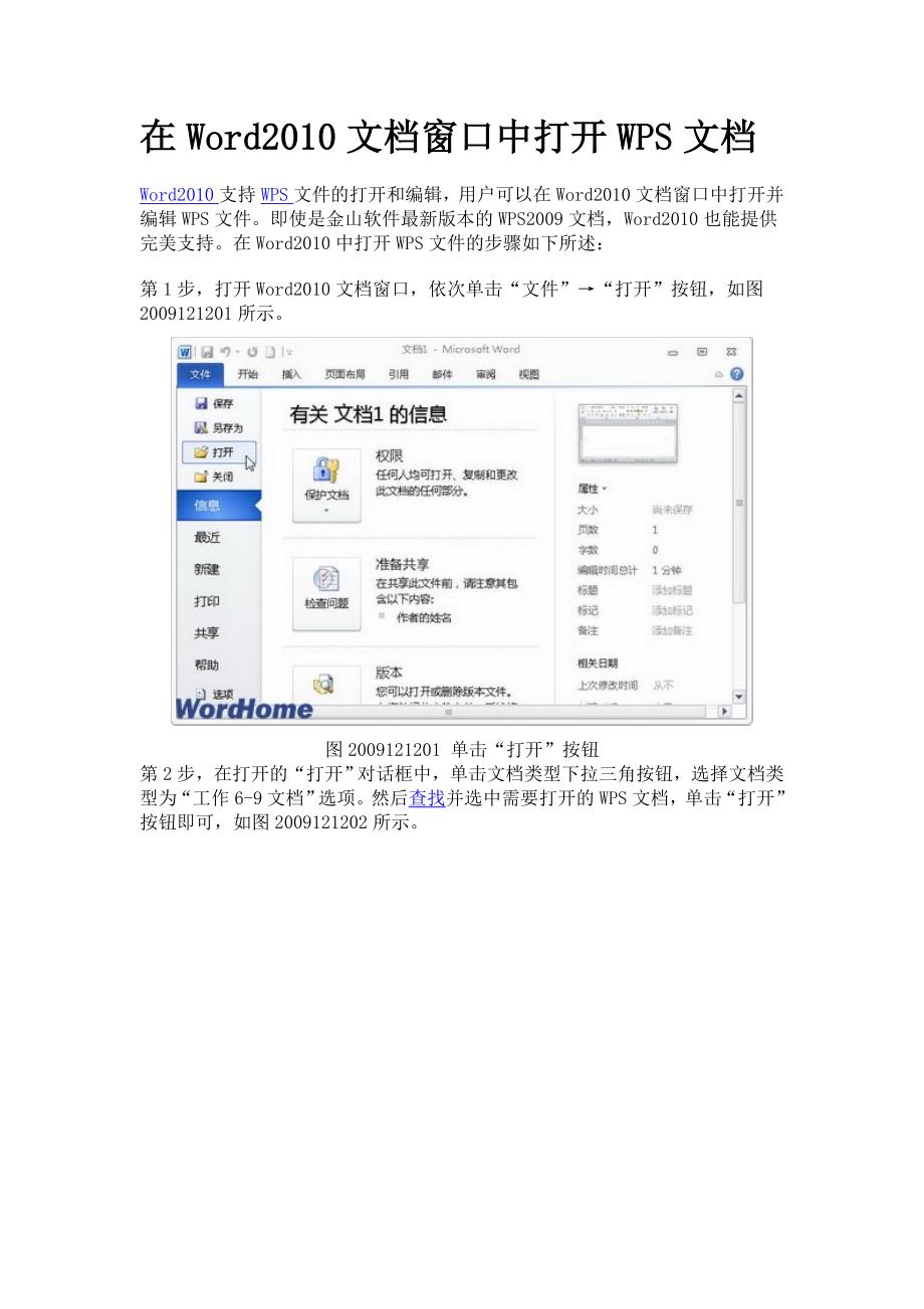 在2010窗口中打开WPS_第1页